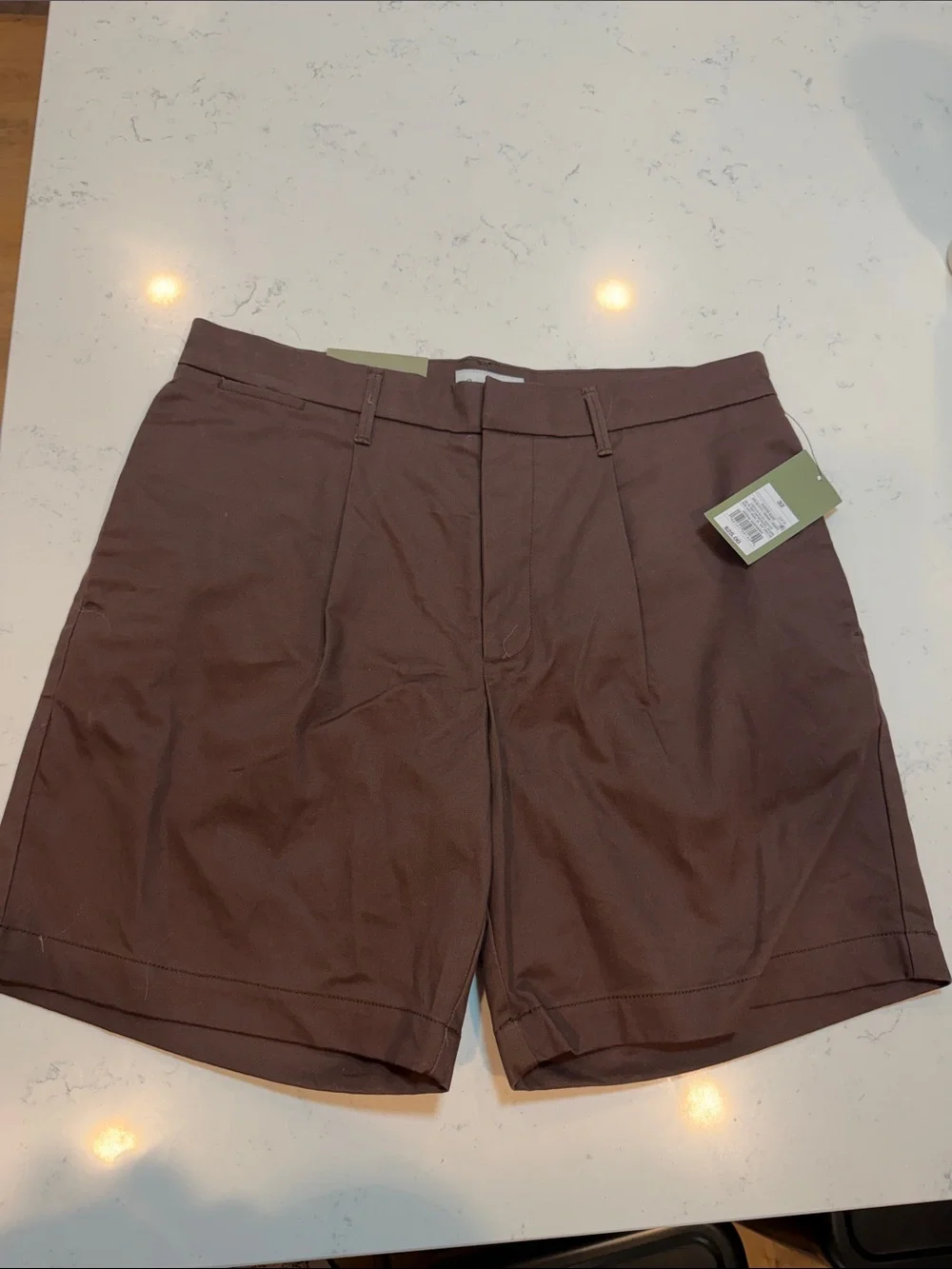 Goodfellow & Co Brown Flat-Front Men's Shorts